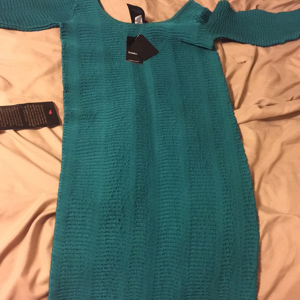 Bebe green bodycon dressmaxi tight